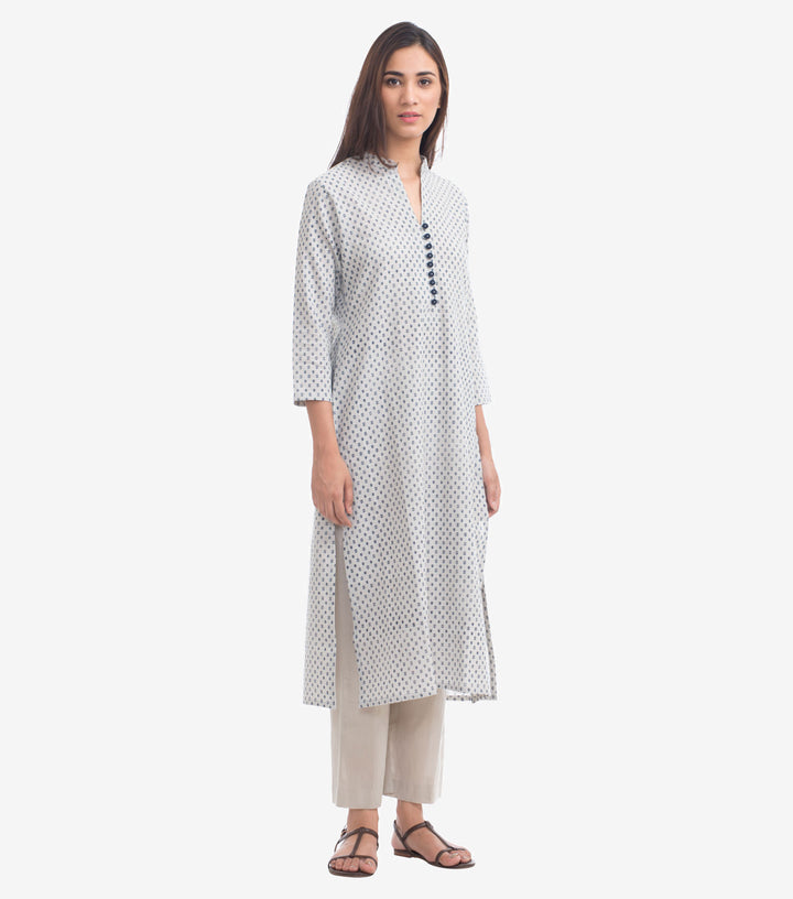 Printed Khadi Kurta