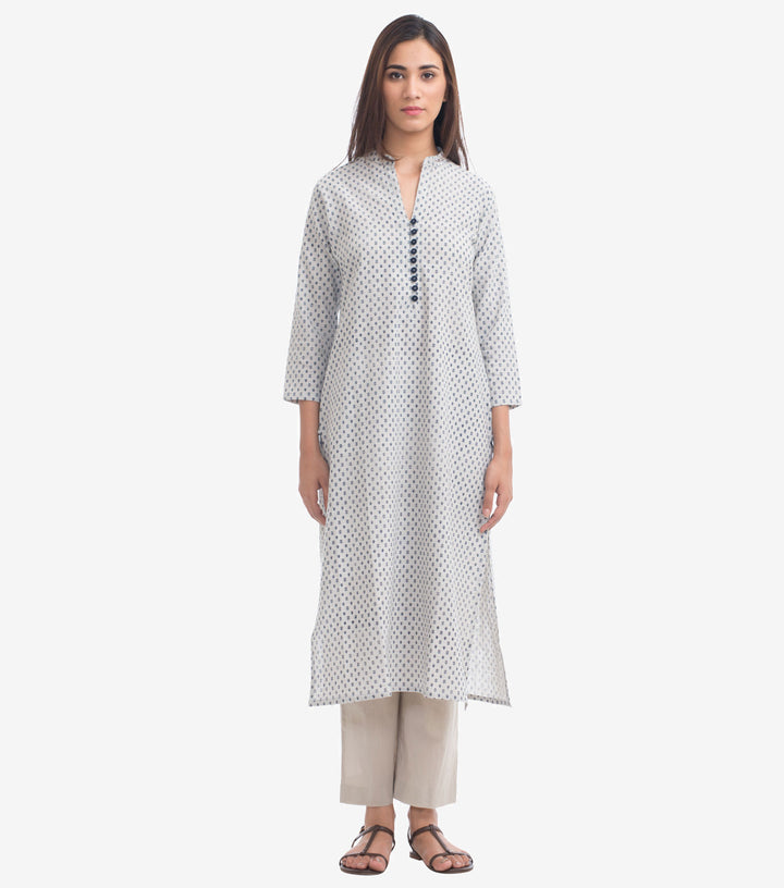 Printed Khadi Kurta