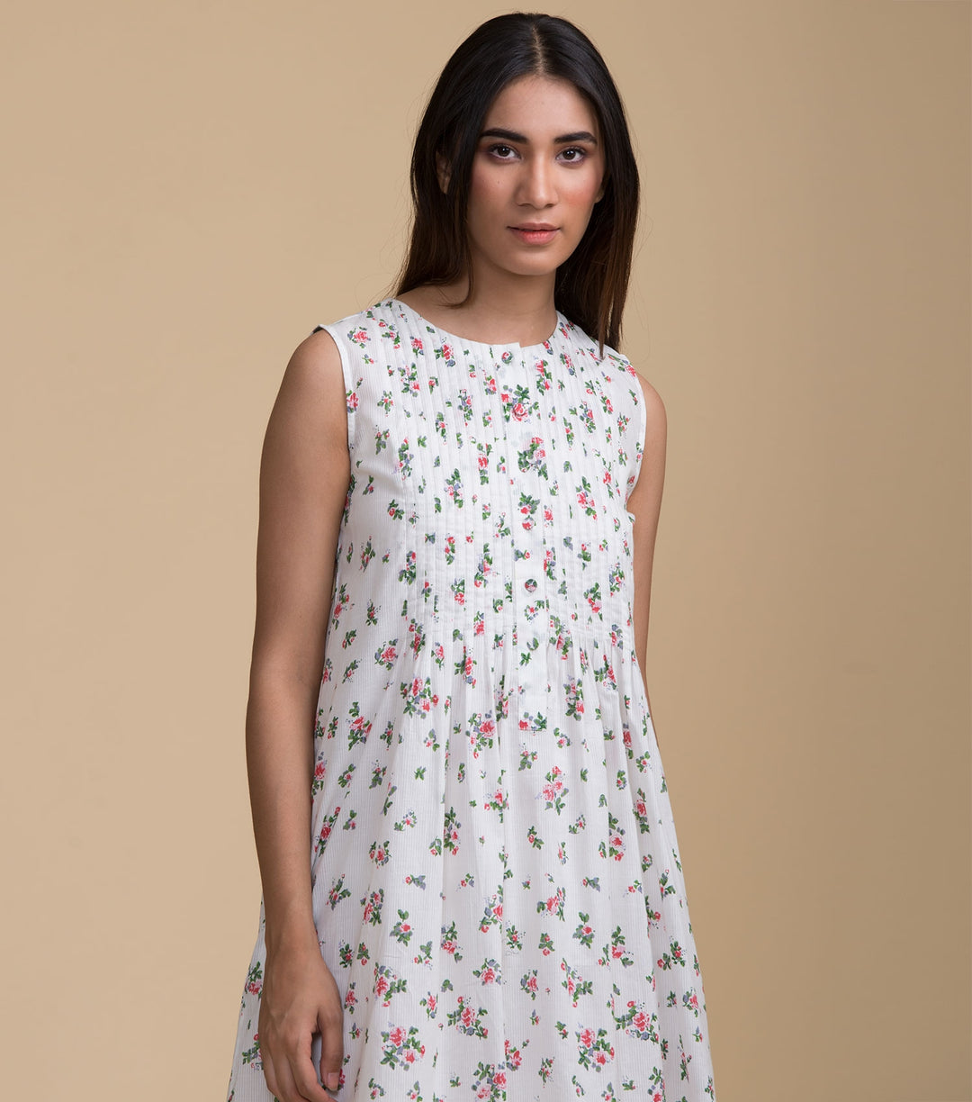 Floral Printed Cotton Dress