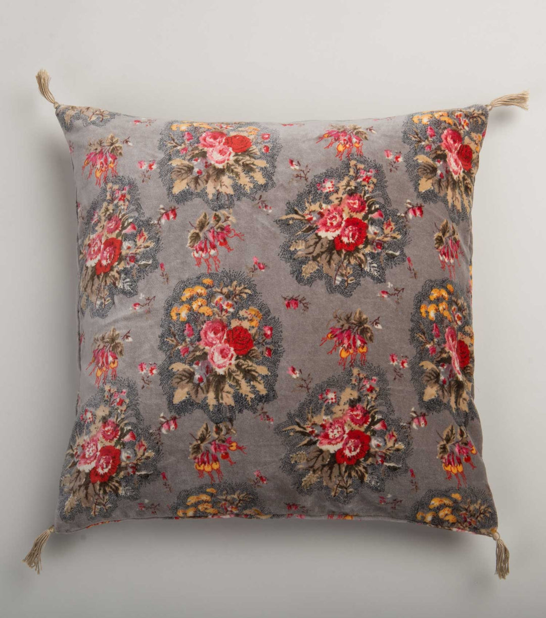 Floral Velvet Cushion Cover