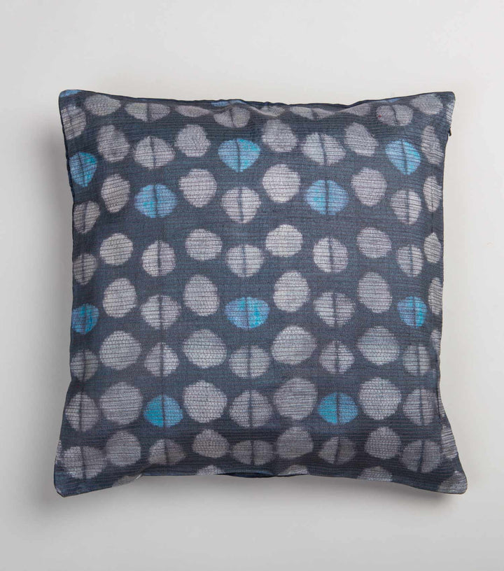 Silk shibori cushion cover