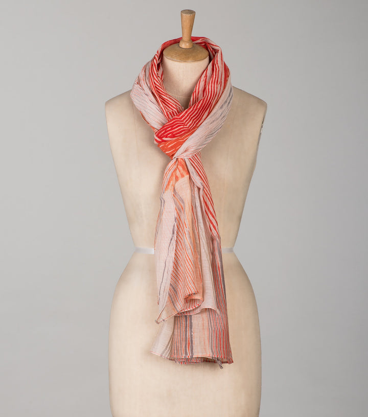 Shibori chanderi scarf