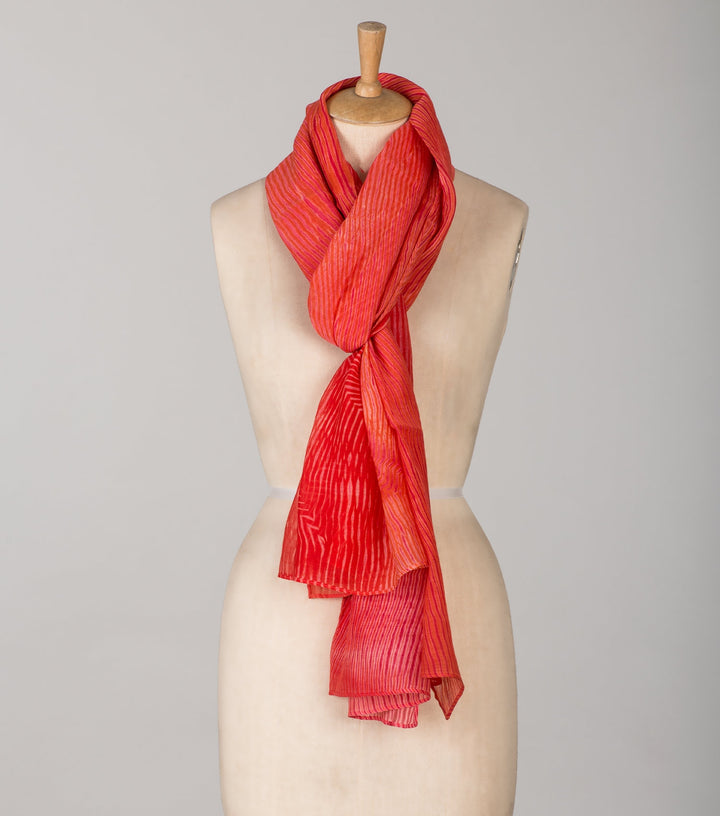 Shibori chanderi scarf