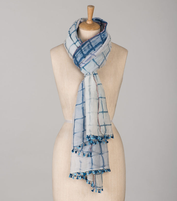 Shibori Chanderi Scarf