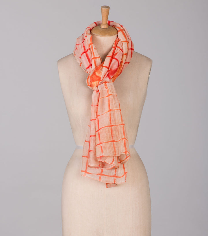 Shibori chanderi Scarf