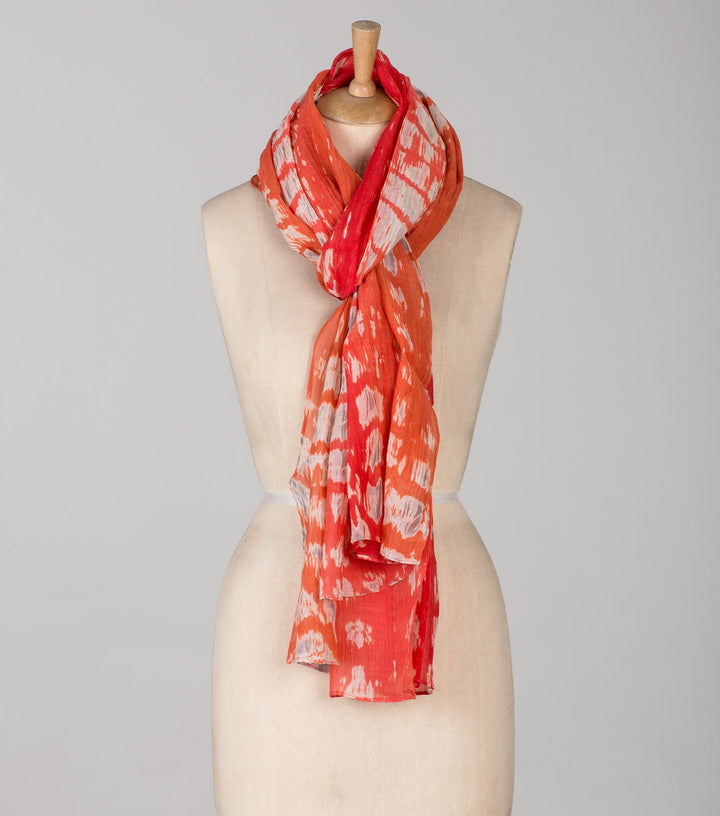 Shibori chanderi scarf