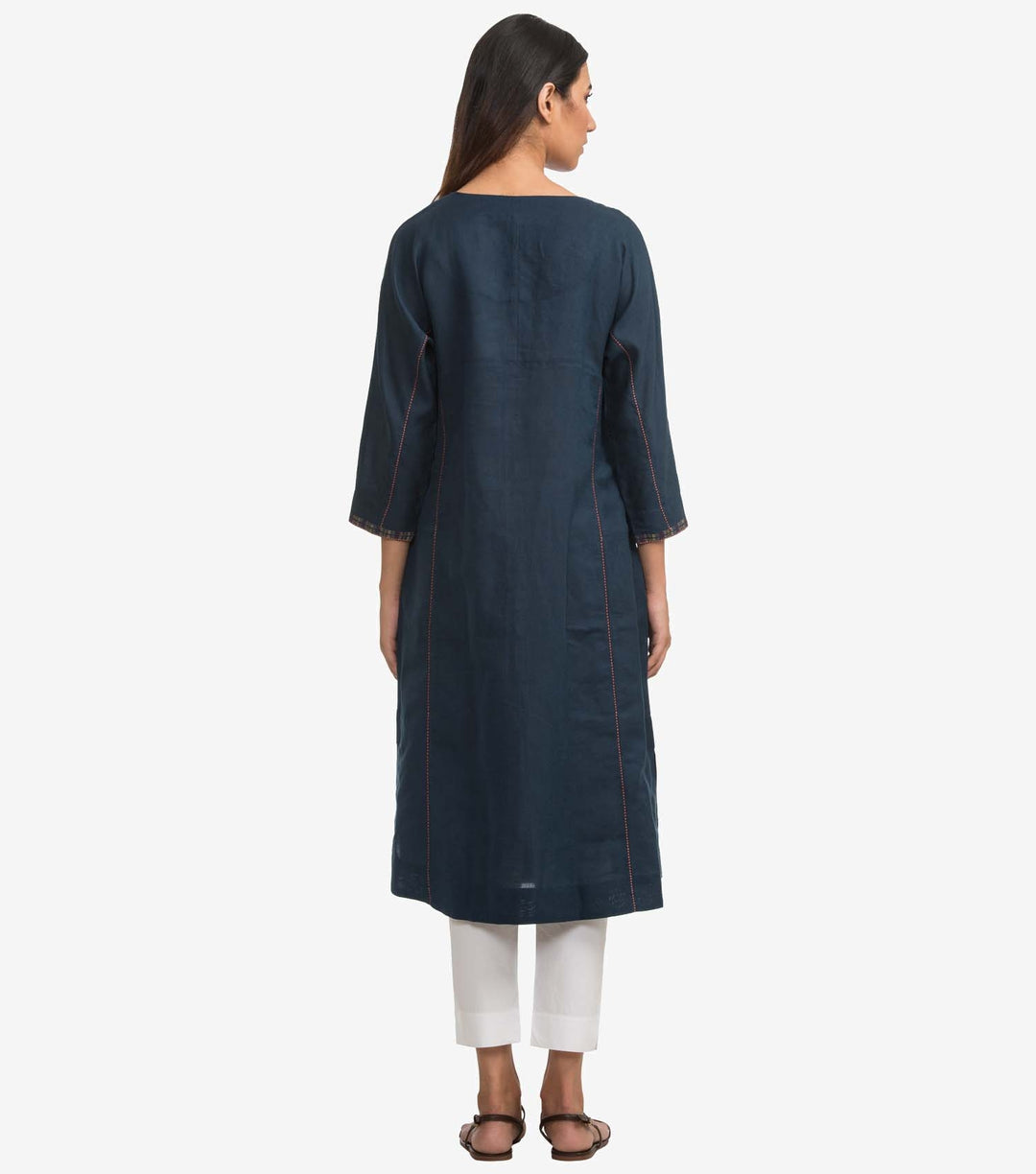 Blue Linen Kurta