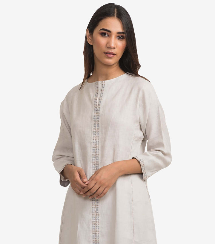 Ivory linen kurta