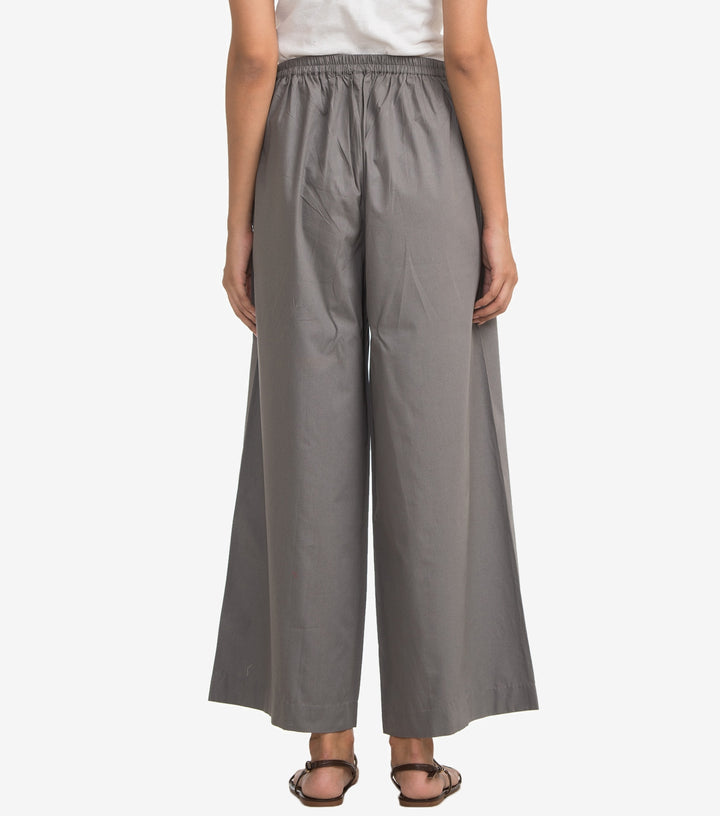 Grey cotton poplin pant